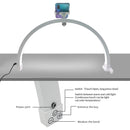 Half Moon Nail Table Lamp 56cm Foldable LED Crescent Manicure Desktop Light Arch Beauty Salon Fill Lighting