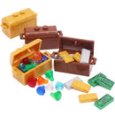 Marumine 50PCS Tile Special 1x2 Ingot Bar Gold Money Pirate MOC Brick Part 99563 Assembles Particles Building Blocks Accessories