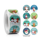 500 Pcs/Roll Merry Christmas Santa Claus Sticker Gift Decoration Sealing Stickers Children's Reward Sticker
