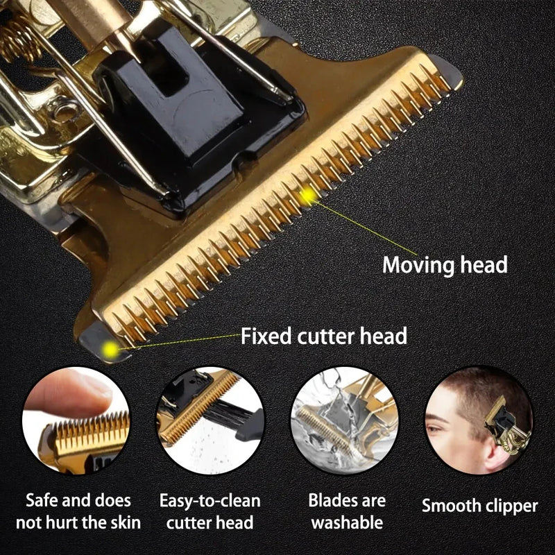 Vintage T9 Wholesale Hair Clipper Professiona Beard Trimmer Electric Maquina T9 Haircut Machine Hair Cutting Machine Clippers