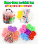 Rubber Band Loom  Bracelet Kit Storage BoxColorful Beads Tool Set DIY Jewery Making Girls Friendship Bracelets Christmas Gifts