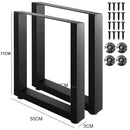 2Pcs Metal Table Legs Iron Desk Bracket Modern Simple Table Foot Accessories for Home Office Bench Desk Table