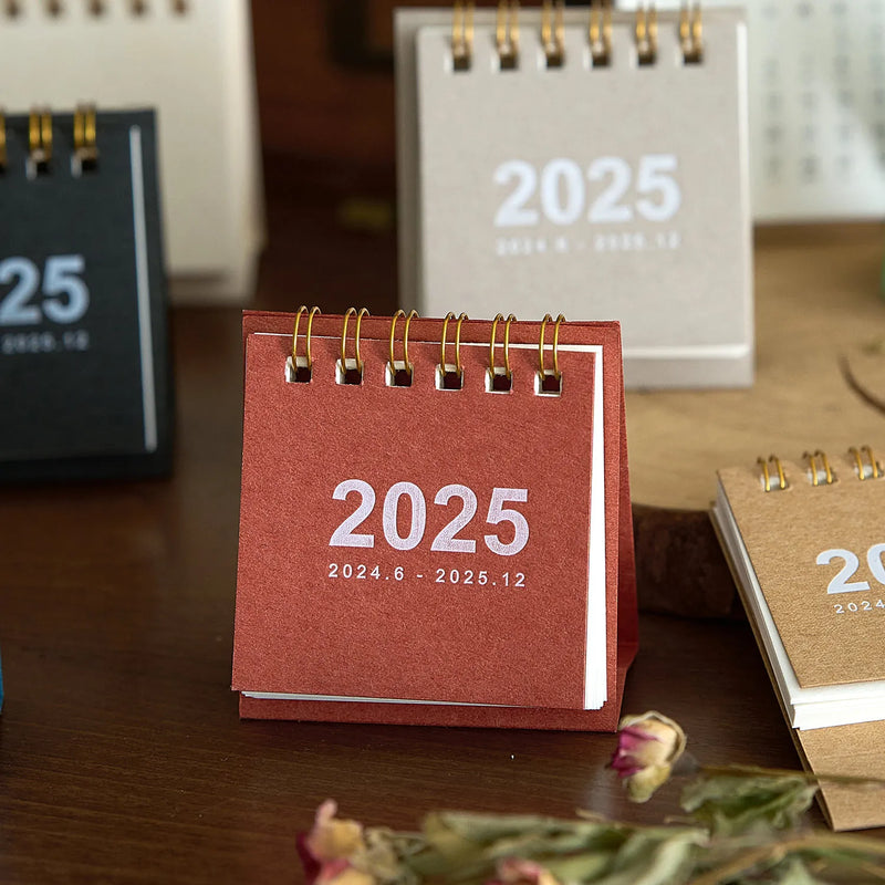 Simple Mini 2025 Calendar Office School Supplies calendar Desk calendar monthly Planner Desk accessories Decor Record