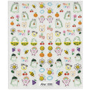 42Model Sticker Nail Decal 3D Adhesive Patch,Smile/Animal/Flower Nail Art Decorations Manicure Sticker Easter Day Design Decal-