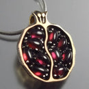 Vintage Fruit Pomegranate Pendant Necklace Retro Red Crystal cz Pomegranate Stone Necklace Women Wedding Jewelry Birthday Gifts