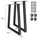 2Pcs Metal Table Legs Iron Desk Bracket Modern Simple Table Foot Accessories for Home Office Bench Desk Table