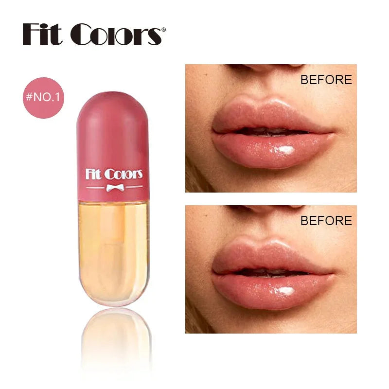 Mini Capsule Liquid Lip Blam Moisturizing Transparent Color Changing Lip Plumping Oil Mirror Jelly Plumping Lip Gloss Cosmetic