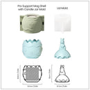 Nicole Bunny-Topped Easter Egg Candle Jar Silicone Molds for Concrete Handmade Jesmonite Easter Candle Vessel Making Mould