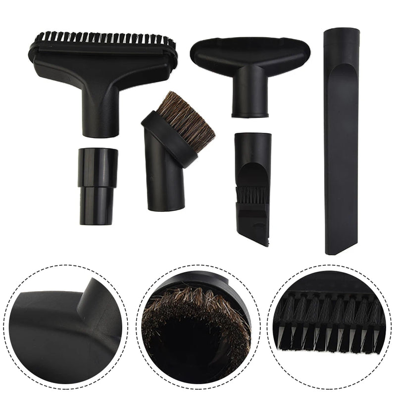 5Pcs Nozzle & 1Pc Adapter For 32mm Or 35mm Vacuum Cleaner Floor Brush Household Vacuum Cleaner Replacement Spare Parts