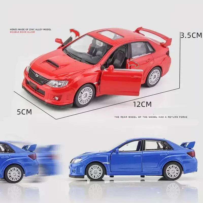 1:36 SUBARU Impreza WRX STI Racing Car Toy Model For Children Diecast Vehicle Miniature 1:36 Pull Back Collection Gift