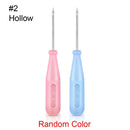 Handmade Steel Stitcher Sewing Awl Shoes Bags Hole Hook DIY Leather Tool Plastic Handle Cone Needle Shoe Repair Needles