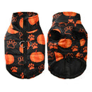 Halloween Pet Dog Costume Winter Warm Clothes For Small Medium Dogs Cat Funny Pumpkin Print Jacket Puppy Vest Coat Festival Gift