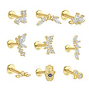 ROXI 925 Silver Smooth Single Row Earring Horse Eye Geometric CZ Earrings For Bride Women Simple Daily Wear Jewelry orecchini