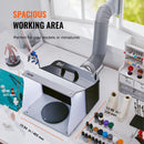 SucceBuy Airbrush Spray Booth Portable Hobby Airbrush Paint Spray Booth Kit with 4 LED Light Powerful Dual Exhaust Fans