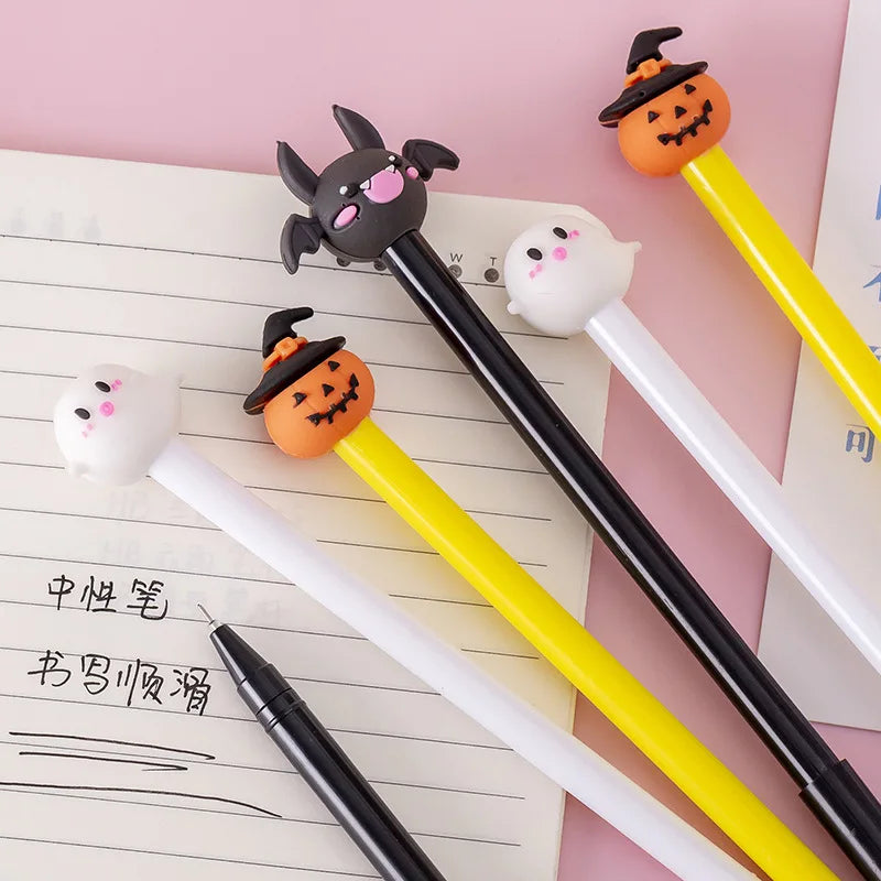 1 Pieces Lytwtw's Stationery Cute Cartoon Halloween Pumpkin Cushaw Gel Pen School Office Kawaii Supplies Creative Gift Pens