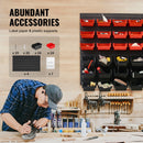 SucceBuy 48pcs Parts Storage Bins Wall Mounted Garage Containers with Wall Panels Tool Organizer for Nuts Bolts Screws Nails
