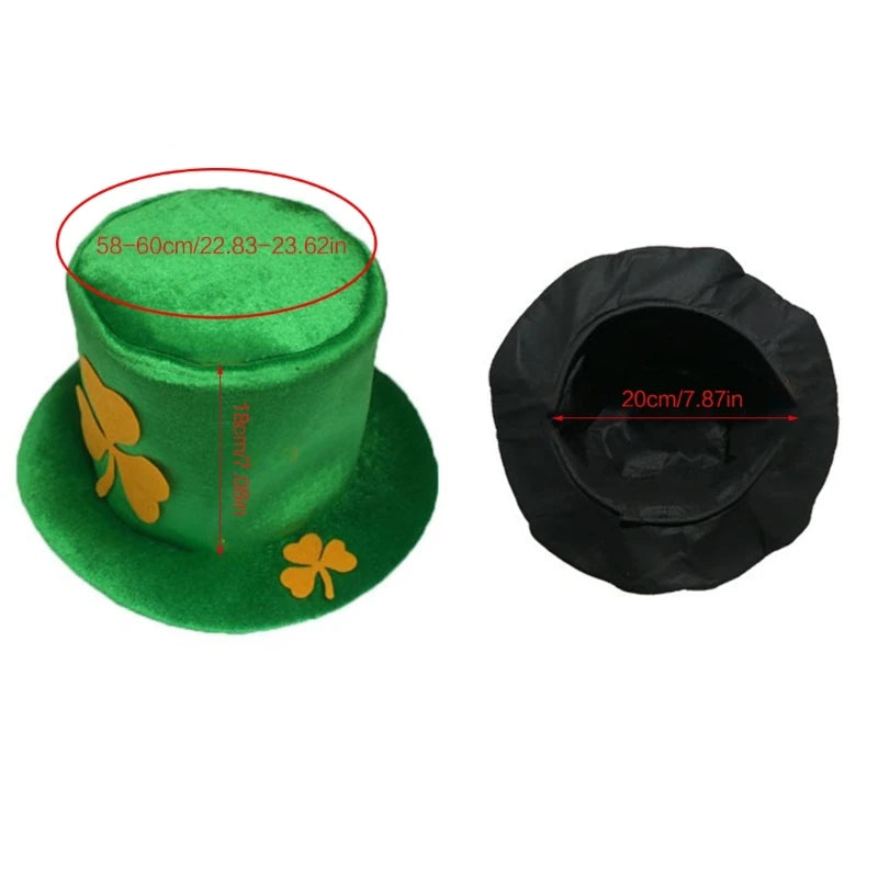 Patrick Day Irish Festival Hat Green Leprechaun Top Supplies for Home Festival Party Cosplay Costume Props wholesales