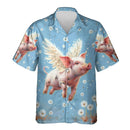 Funny Men's Shirt Animal Pig 3D Printed Beach Cute Pet Graphic Shirts For Men Clothes Casual Hawaiian Surfing Short Sleeve