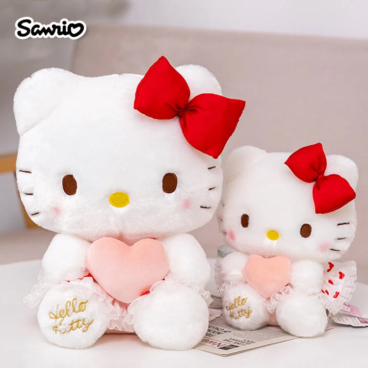 Sanrio Hello Kitty Kuromi Melody Throw Pillow Stuffed Toys Cute Plush Toys Kawaii Baby Gifts Christmas Children Dolls For Girl