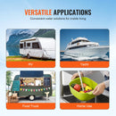 VEVOR 12V Diaphragm Pump 1.8/3/3.5/5 GPM 3/4/5-Chamber 40-100 PSI Adjustable 1/2'' MNPT Port for RV Yacht Food Truck Camper