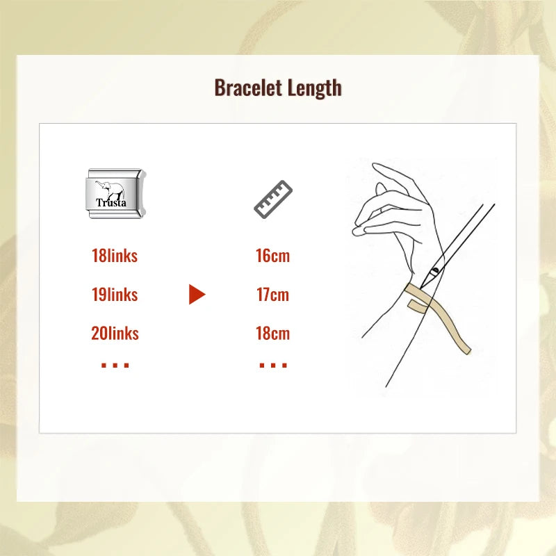 Trusta 2024 Best Friends Angel Wing Charm Italian Links 9mm Bracelet Stainless Steel for Girls Birthday Gift DIY Jewelry N115