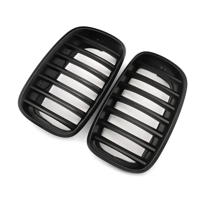Car Front Hood Grill Kidney Grilles Racing Grill Auto AccessoriesPair For BMW X5 X6 E70 E71 2007-2013 Matte Black Grill CAR