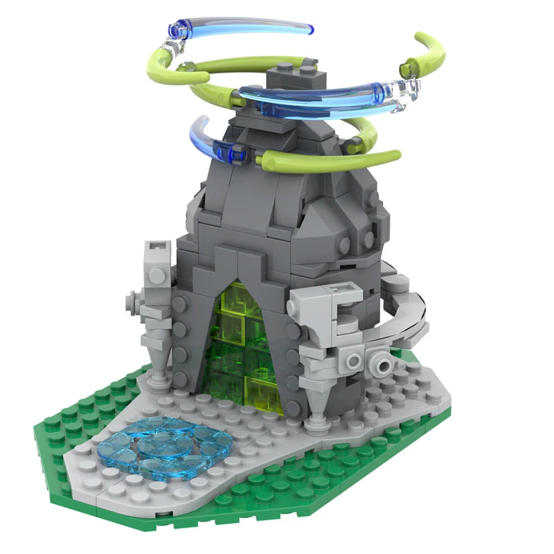 Gobricks MOC Zeldaed Shrine of Light Building Blocks Model Medieval Game Architecture Bricks Toys Children Birthday Gifts Toys