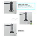 Black Gray Kitchen Sink Faucet Dual Mode Spout Pull Down 360° Rotation Faucet Deck Mounted Hot Cold Water Mixer Tap Torneira