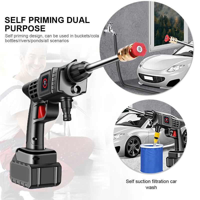 Electric Cordless High Pressure Washer 10000/20000mAh Foam Generator Car Washer Water Gun Spray Cleaner Car Washing Machine