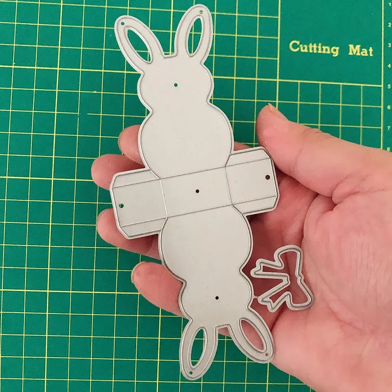 Easter Bunny Box Cutting Dies DIY Rabbit Metal Craft Embossing Die Cuts Scrapbooking Paper Stencil Stamp Carving Paper Card