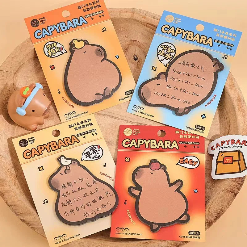 2024 Kawaii Capybara Bear Animals Memo Pad N Times Sticky Notes To Do List Planner Sticker Notepad Gift Stationery Decor