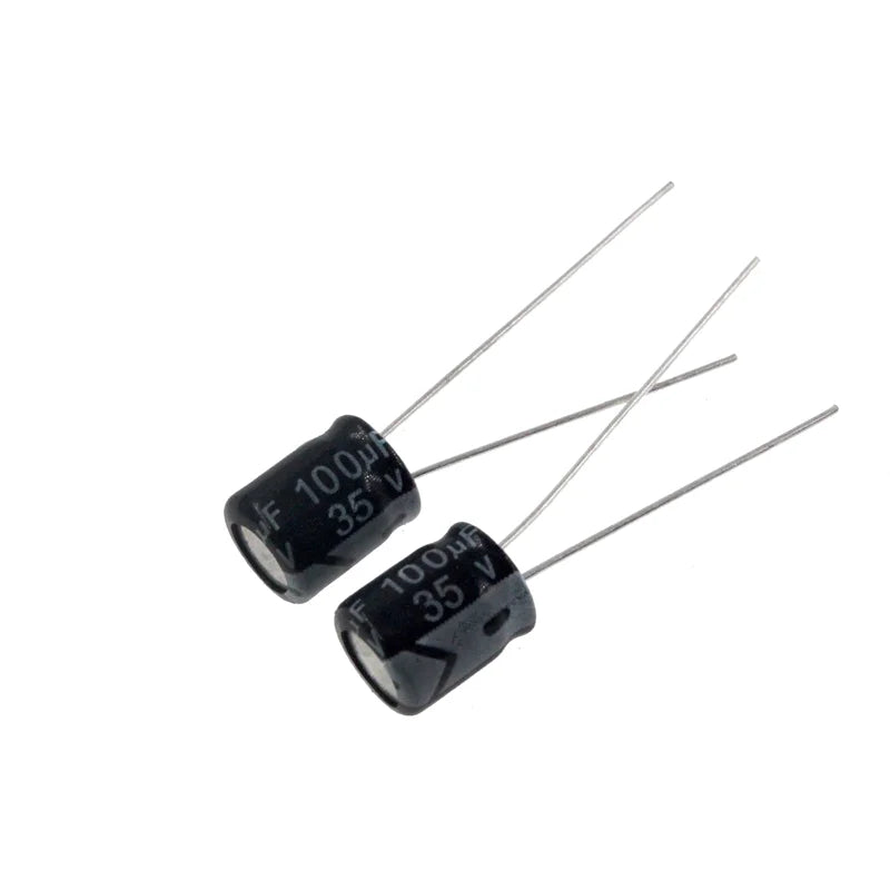 20pcs 100uF 35V 100MFD 35Volt 6*7mm Aluminum Electrolytic Capacitor Radial 100mf35v 100uf35v 35v100mf 35v100uf