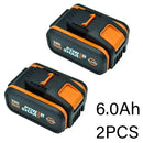 For Worx 20V 8000mAh Lithium battery Rechargeable WA3551 WA3553 WA3553.1 WA3570 for All WORX Electric and Garden Tools