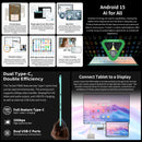 Ai Tablet Pc Teclast P50Ai 11 Inch 90Hz Android 15 (6Gb+10Gb) 16Gb Ram 128Gb Lpddr5 1280X800 Ips 7000Mah Wifi-6 Bt 5.4