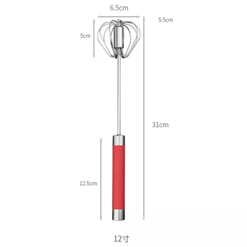 Stainless Steel Rotary Whisk Semi-Automatic Mixer Manual Whisk Household Cream Eggs Baking Gadgets