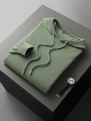 High Quality Men's Hoodies Spring Autumn Pullover Sweater Smart Casual 100% Merino Wool Knitwear Comfort Korean Popular Clothes