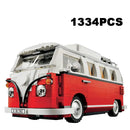 Technical 1334PCS T1 Camper Car Building Blocks Classic Model 10220 Vehicle Assemble Bricks Toys Birthday Gift For Kid Boy Adult