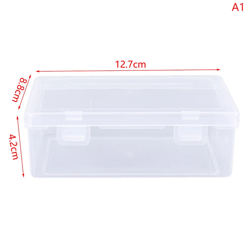 PP Storage Box Transparent Desktop Organizer Large Capacity Stickers Pencil Subpackage Holder Stationery