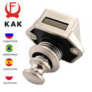 10PCS KAK Camper Car Push Lock 20mm RV Caravan Boat Motor Home Cabinet Drawer Latch Button Locks For Furniture Hardware