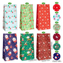 Merry Christmas Kraft Paper Bags Navidad Xmas Packaging Bag with Stickers Advent Calendar Gift Pocket Noel Party Supplies 24pcs