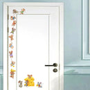 Cartoon Mouse Transport Cheese Wall Sticker Children Room Bedroom Background Home Decoration Wallpaper Self Adhesive Door Decals