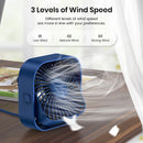 TOPK USB Desk Fan,[2Pack] Mini Fan, Strong Airflow & Quiet Operation,360° Rotatable Head 3-Speed Wind Small Cooling Fan for Home