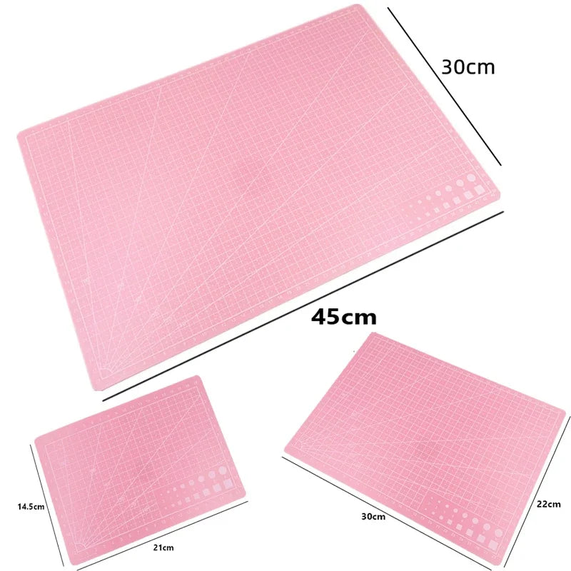 A3 A4 A5 PVC Cutting Mat Workbench Patchwork Sewing Manual DIY Knife Engraving Leather Cutting Board Single Side Underlay