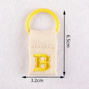 1Pc Aesthetic Initial Embroidery Alphabet Keychains Fabric DIY 26 Letters Unique Keyring Charms For Pouch Bags Accessories Gift