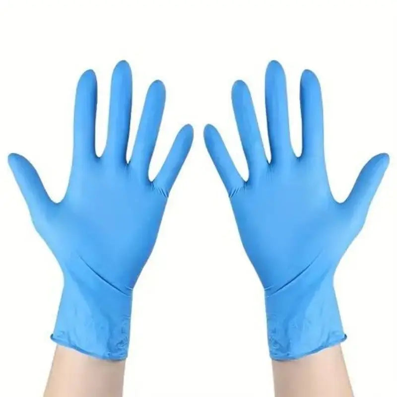 20pcs Disposable Blue Nitrile Gloves For Kitchen Disposable Latex Gloves, Oil-Proof Gloves, Multi-Functional Washing Gloves