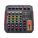 TM4 Digital 4-Channel Audio Mixer Mixing Console Built-in 48V Phantom Power with BT Function Professional Audio System
