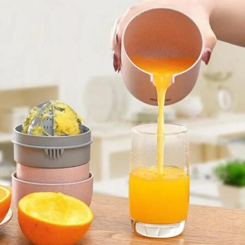 1 Set Material Juice Cup Premium Mini DIY Manual Fruit Juicer Citrus Orange Lid Rotary Press Non-Slip Reamer For Lemon Lime Gra