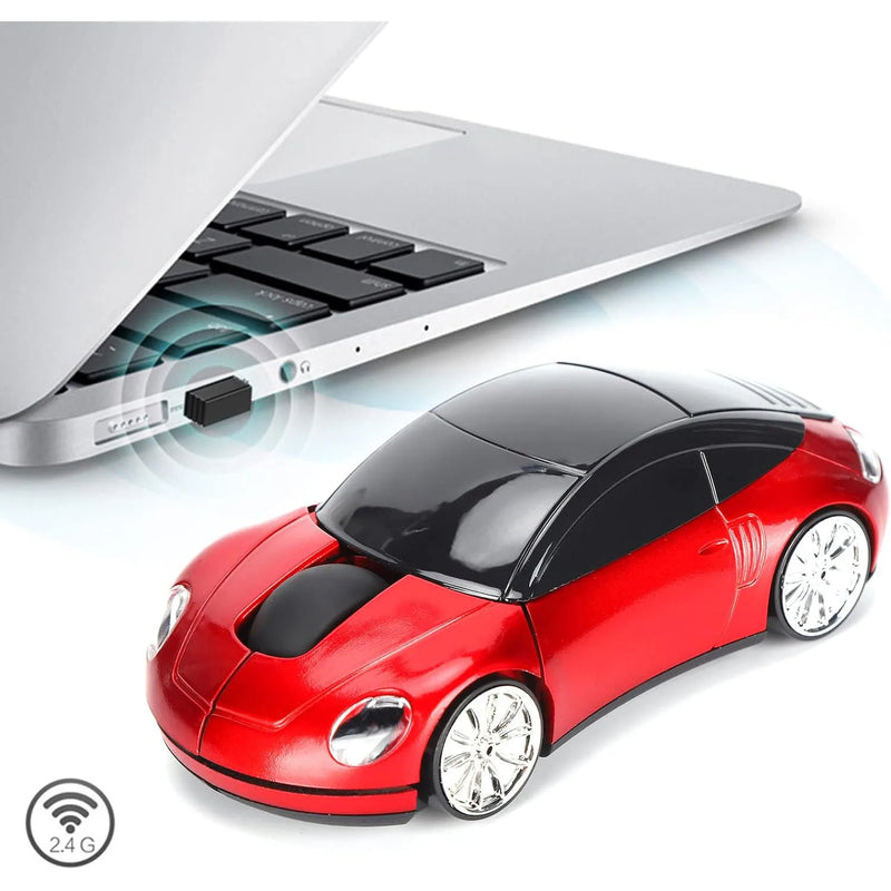 2.4G Wireless Mouse Car Mouse, Wireless Mouse Car Shape Ergonomic Optical Cordless Mice with USB Receiver Mause for PC Office