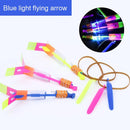 100-10PCS Amazing Light Toy Arrow Rocket Helicopter Flying Toy LED Light  Luminous Slingshot Toys Rubber Band Catapult Fun Party