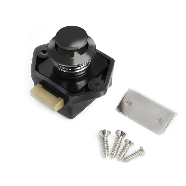 NAIERDI 10PCS Camper Car Push Lock Diameter RV Caravan Boat Motor Home Cabinet Drawer Latch Button Locks Furniture Hardware